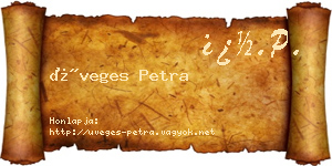 Üveges Petra névjegykártya