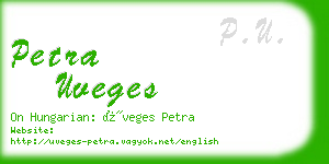 petra uveges business card